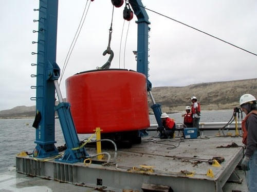 สมอทรงกระบอกทุ่นลอยน้ำนอกชายฝั่ง PE PVC EVA Mooring Buoys