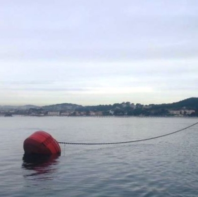 การสกัดน้ำมัน PE Floating Ball Marine Mooring Buoy
