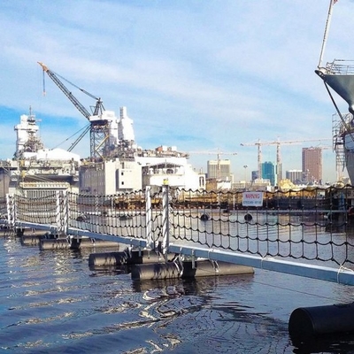 HDPE Port Security Floating Barriers พร้อมใบรับรอง ISO9001
