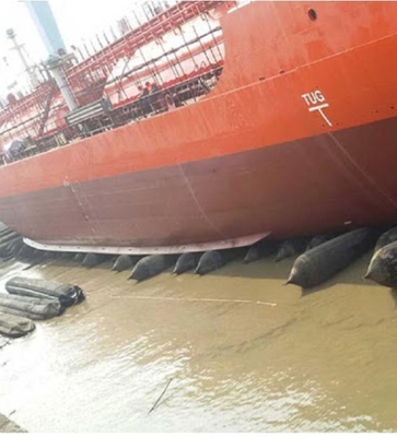 ยางธรรมชาติสีดำ Heavy Duty Inflatable Marine Airbags