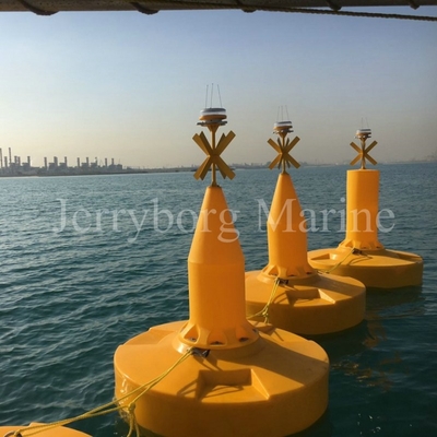 ทุ่นลอยน้ำขนาดที่กำหนดเองเครื่องหมายเตือนความปลอดภัย Marine HDPE Navigation Buoy